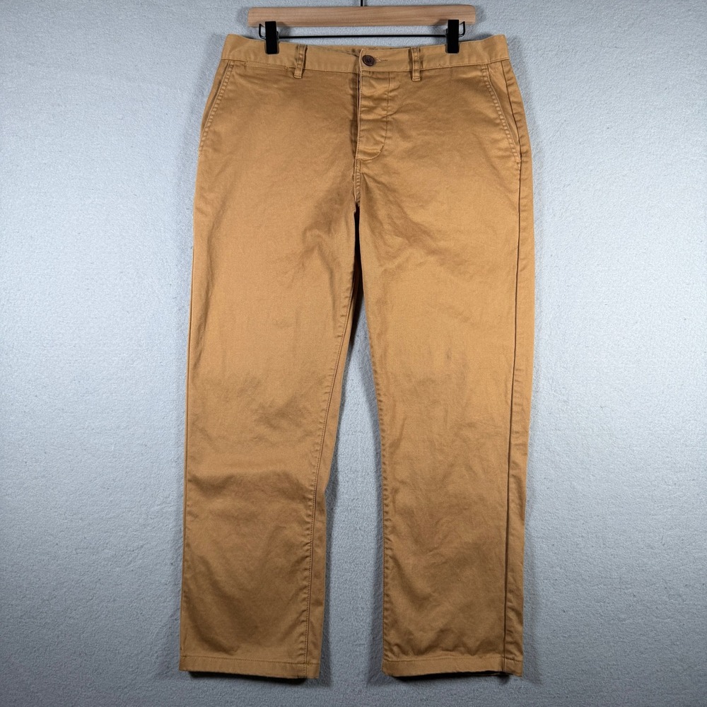 Katin Mens Tobacco Brown Chino Pants Straight Leg Cotton Stretch Size 33